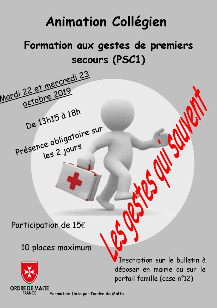 Fiche D Inscription Formation Aux Premiers Secours Pse 1