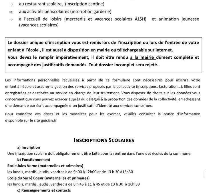 Notice Explicative Dossier Individuel - Commune De Guiclan