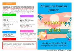thumbnail of Programme JUNIORS Juillet 2024