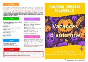 thumbnail of Programme PASSERELLE Toussaint 2024